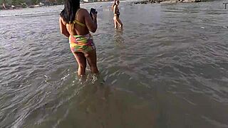 hey, wanna see priscila and nicoly getting wild on the beach in public?