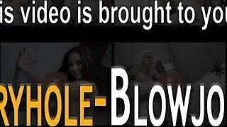 dirty skank loves blowing hard black dick every time