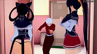 akeno pushes me to bang kuroka in wild fantasy