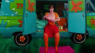 Granny Velma Dinkley Takes Double Penetration and Creampie
