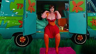 Granny Velma Dinkley Takes Double Penetration and Creampie