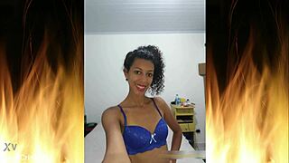 I’m Obsessed with This Beautiful Brunette in Blue Lingerie Trailer 01