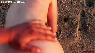 linda del sol licks victor bloom's big cock outdoors! 🔥