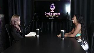 Client wanted to hit her, anal sex with two cocks