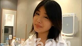 Japanese amateur Satomi, 19, gets wild in steamy Asian action with raw moves