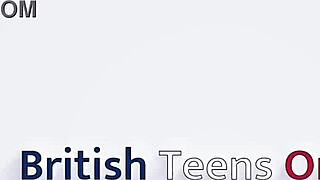 Hot 18-year-old brunette masturbates outdoors in panties for first time