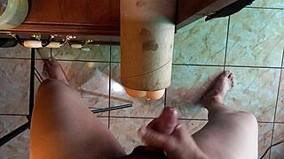 Follando this rubber vagina till I bust, man, so damn good!