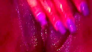 ebony babe fingers her wet pussy hard until she cums loudly in intense masturbation session