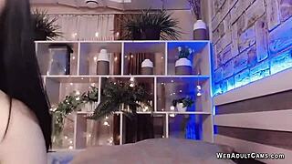 i can’t stop watching this japanese babe finger her shaved pussy on webcam solo