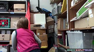Mall officer bangs shoplifter skylar's pussy hard!