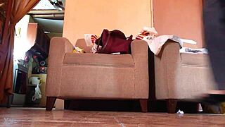 Shemale Struts Boldly In Black High Heels!