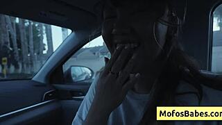 Sexy Asian Hottie Plays With Her Natural Big Boobs In The Car In Front Of Her Friend Tomie Tang Charles Dera