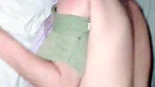 Neighbor bends over for doggystyle creampie in homemade video.