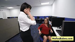 watching big tit milf Sasha Pearl get pounded hard at work with a nasty facial