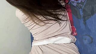 Wow, let me touch that huge gym ass, caught masturbating, and she rides me!