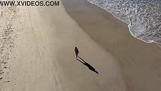 That Beach Walk Turned Into Wild Public Voyeur Action with Latina Tits