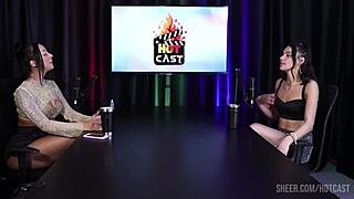 debora andrade with vitoria beatriz share hot moments in sheer red interview.