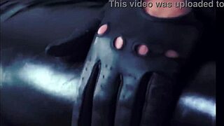 Leather outfits in office setting