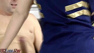 Classy British Milf Spunked in Stockings Surprise