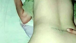 Neighbor bends over for doggystyle creampie in homemade video.