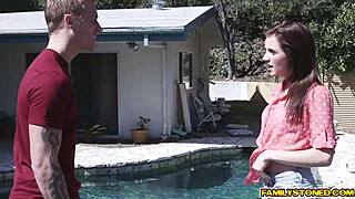 emma stone gags on richie's monster cock with deepthroat sucking