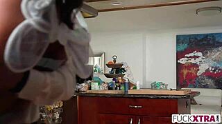 Tiny Blonde Fairy Shyly Kisses Before Deepthroating Big Cock