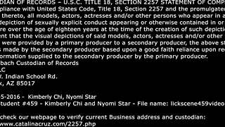 Licensed to lick, Kimberly Chi teases Nyomi Star in bathtub