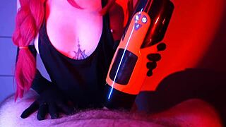 I satisfy him with our new toy and end with a blowjob