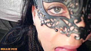 Amateur milf Millie Fox swallows massive cum load from monster cock