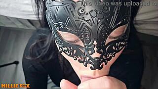 Amateur milf Millie Fox swallows massive cum load from monster cock