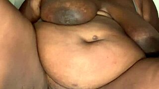 bbw with natural tits makes pussy squirt while spanking big ass with toys