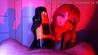 I satisfy him with our new toy and end with a blowjob