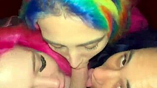 Two Teen Girls Surprised a Lucky Guy with Intense Sucking on a Boat. Their Big Natural Tits Bounced Wildly in the Open Air.