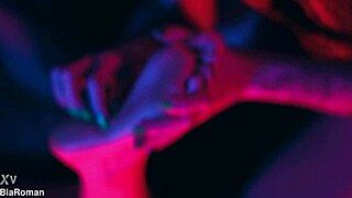 Latina brunette dominates bound lesbian with foot and tickle fetish