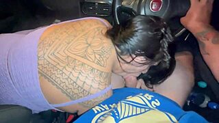 i got a ticket while someone sucked my cock in the car