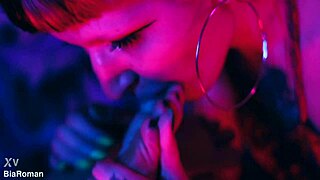 Latina brunette dominates bound lesbian with foot and tickle fetish