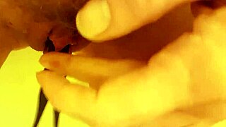 Fingering Wet Young 18+ Pussy with Peg on Clit