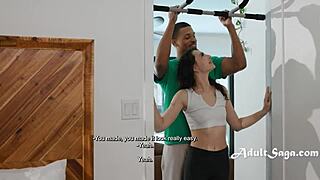 Petite 18+ Liz Jordan battles muscular Rocket Powers