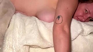 Amateur performs solo masturbation leading to squirt