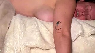 Amateur performs solo masturbation leading to squirt