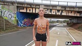 Nuria Millan takes fierce anal banging in public display.