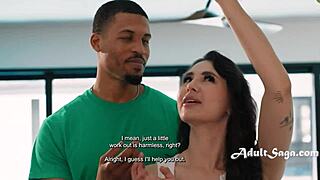 Petite 18+ Liz Jordan battles muscular Rocket Powers