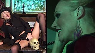 elegant milf rides cock in lingerie for cumshot