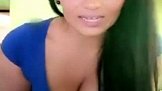 Colombian woman entertains the public outdoors