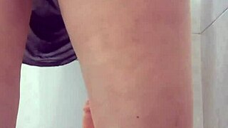 Big Ass Solo Girl Fucking Big Dildo in Big Pussy Until Orgasm and Squirts in Bathroom