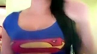 Colombian woman entertains the public outdoors