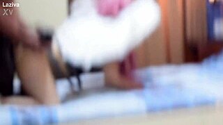 watch this lazy, angelic fuck with the curvy latina in lingerie