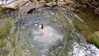 Milf's Wild Interracial Oral in Public Nature Setting