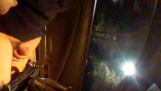 Jerking Off Cock In Public Car