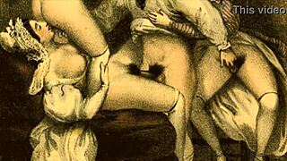 vintage erotic animation with bent-over doggystyle and hairy retro vibes